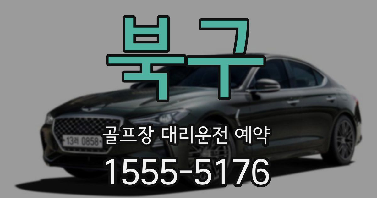 북구 골프장 대리운전 예약