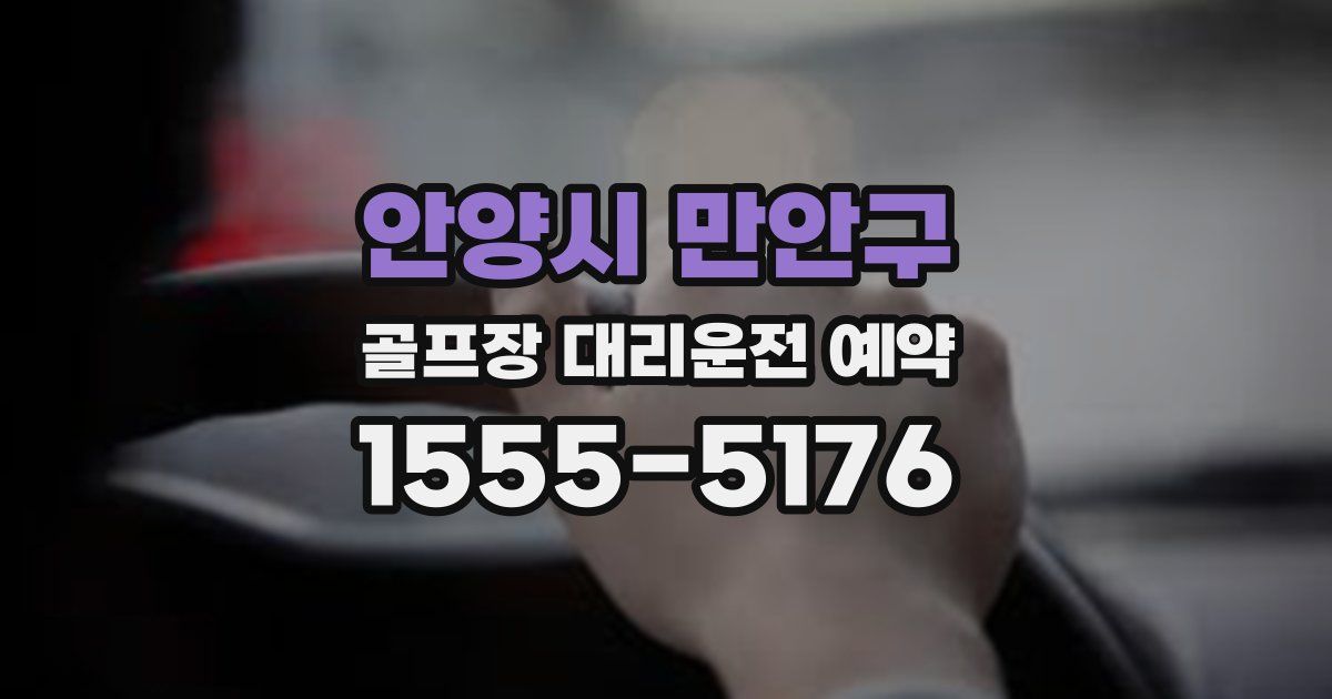 안양시 만안구 골프장 대리운전 예약