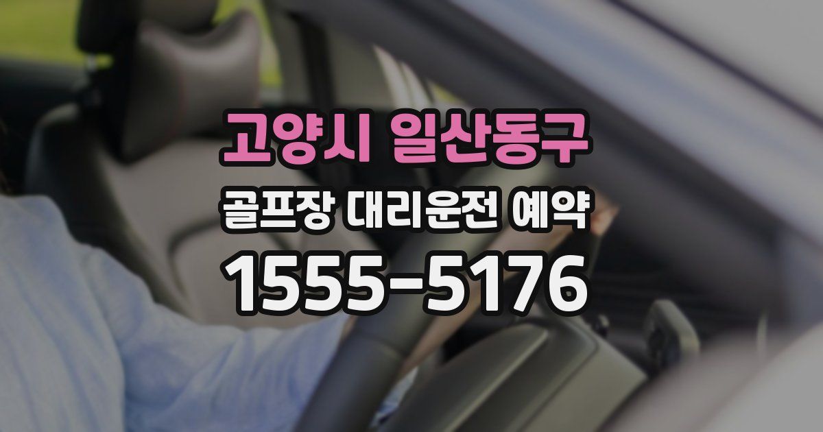 고양시 일산동구 골프장 대리운전 예약