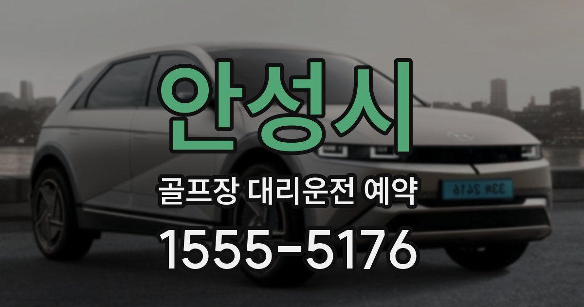 안성시 골프장 대리운전 예약