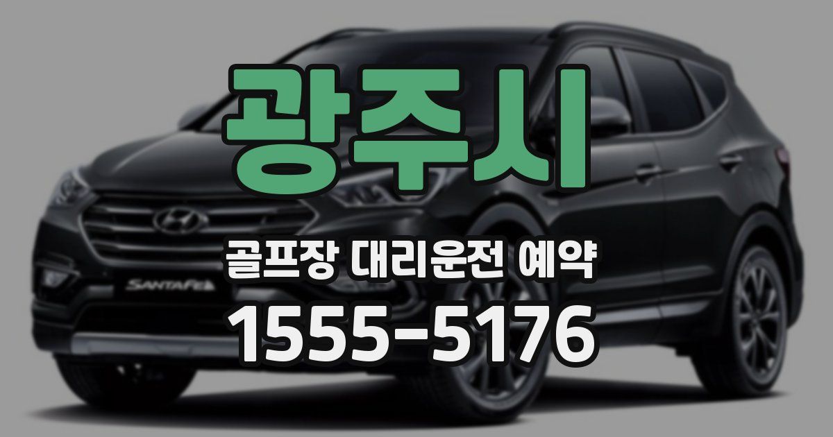 광주시 골프장 대리운전 예약