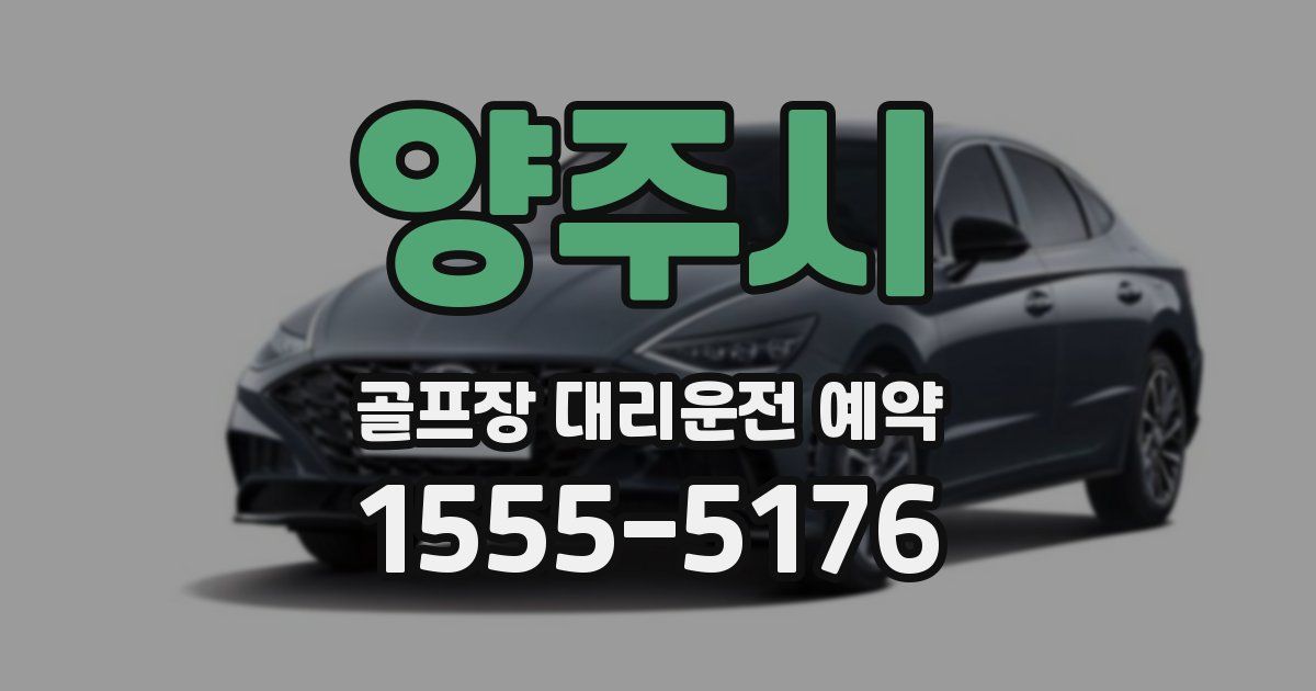 양주시 골프장 대리운전 예약