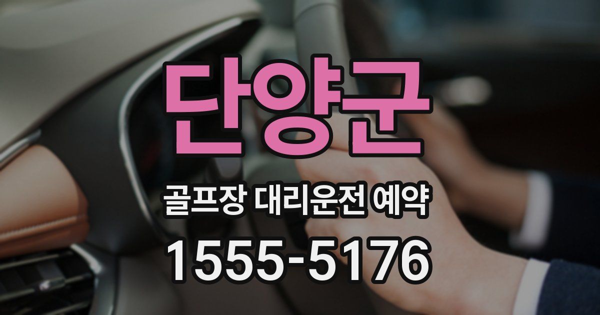 단양군 골프장 대리운전 예약