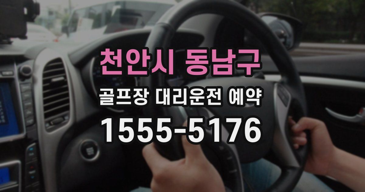 천안시 동남구 골프장 대리운전 예약