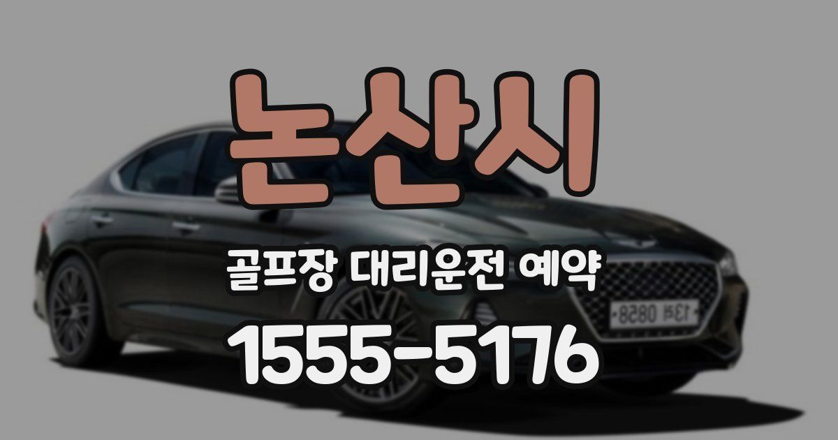 논산시 골프장 대리운전 예약