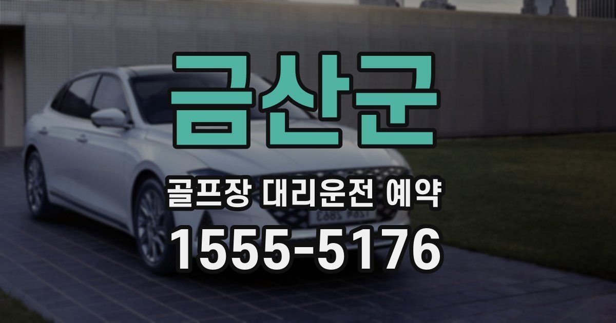 금산군 골프장 대리운전 예약