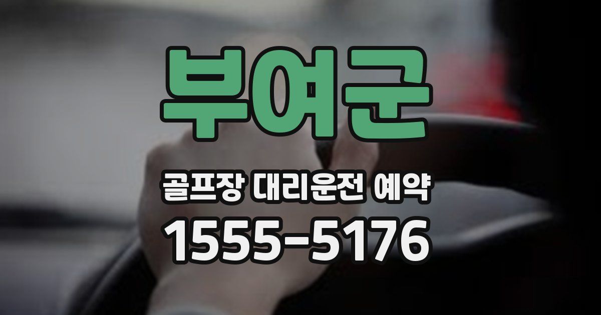 부여군 골프장 대리운전 예약