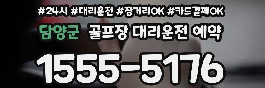 담양군 골프장 대리운전 예약