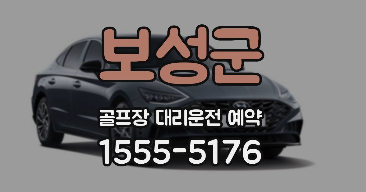 보성군 골프장 대리운전 예약
