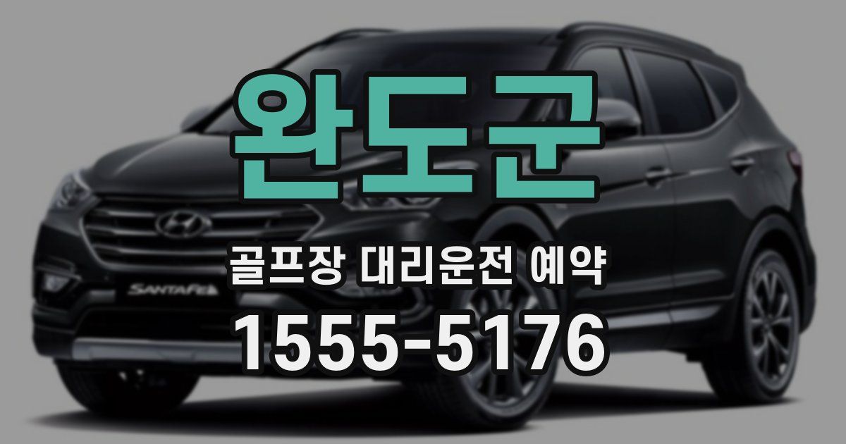 완도군 골프장 대리운전 예약