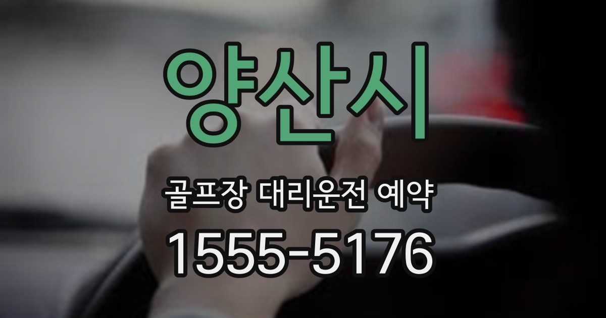 양산시 골프장 대리운전 예약