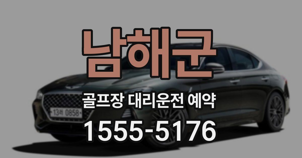 남해군 골프장 대리운전 예약