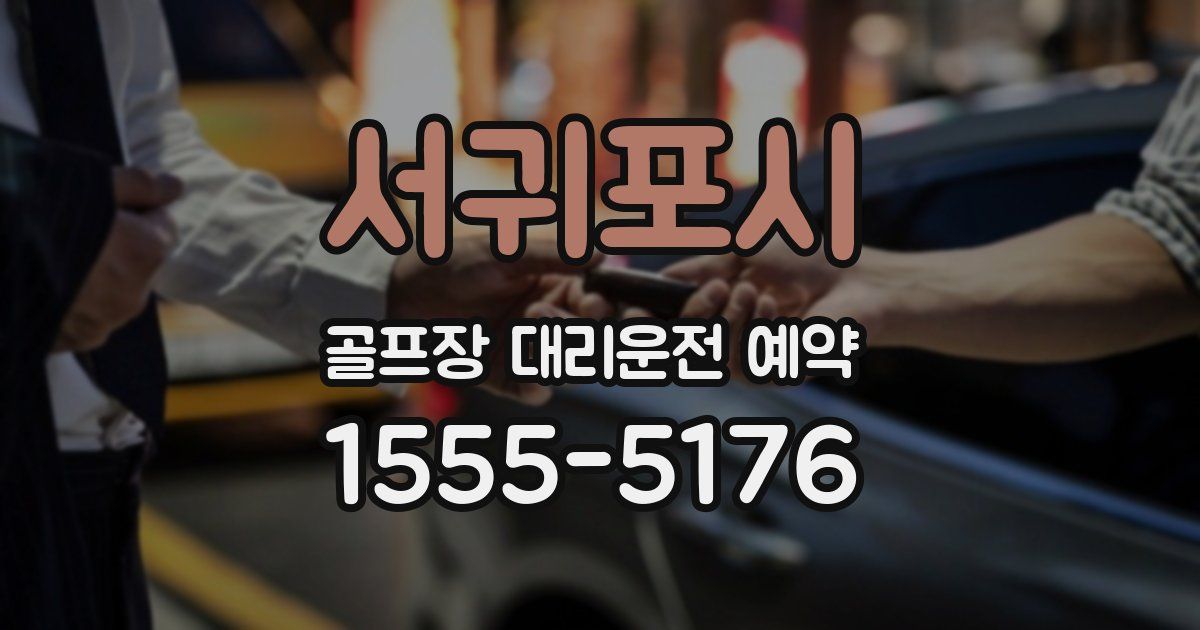 서귀포시 골프장 대리운전 예약