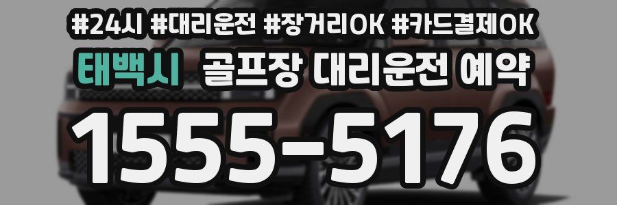 태백시 골프장 대리운전 예약
