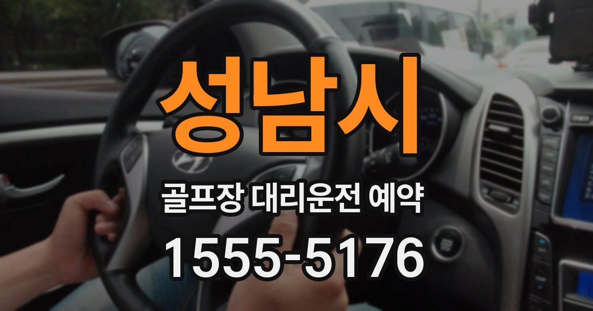 성남시 골프장 대리운전 예약
