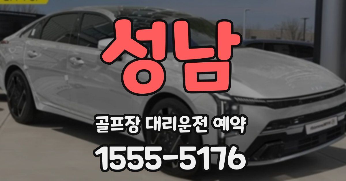 성남 골프장 대리운전 예약