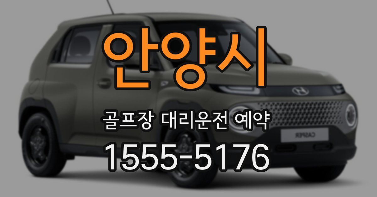 안양시 골프장 대리운전 예약
