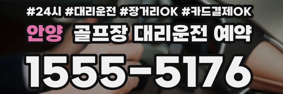 안양 골프장 대리운전 예약
