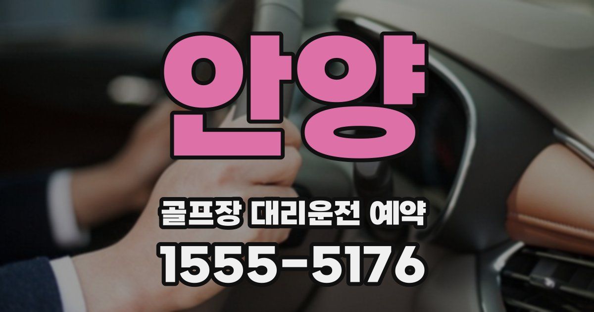 안양 골프장 대리운전 예약