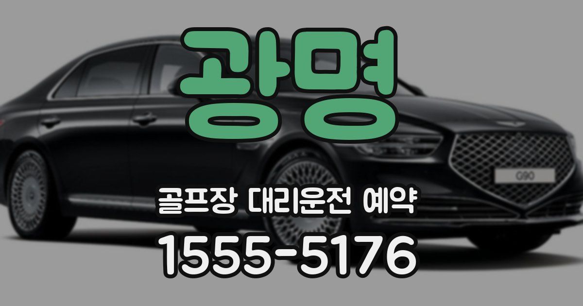 광명 골프장 대리운전 예약