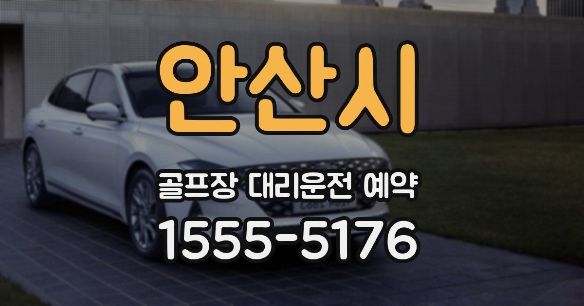 안산시 골프장 대리운전 예약