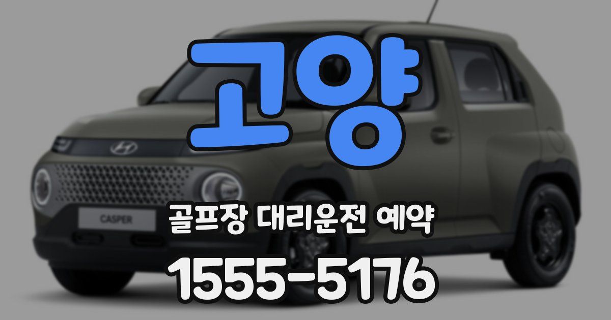 고양 골프장 대리운전 예약