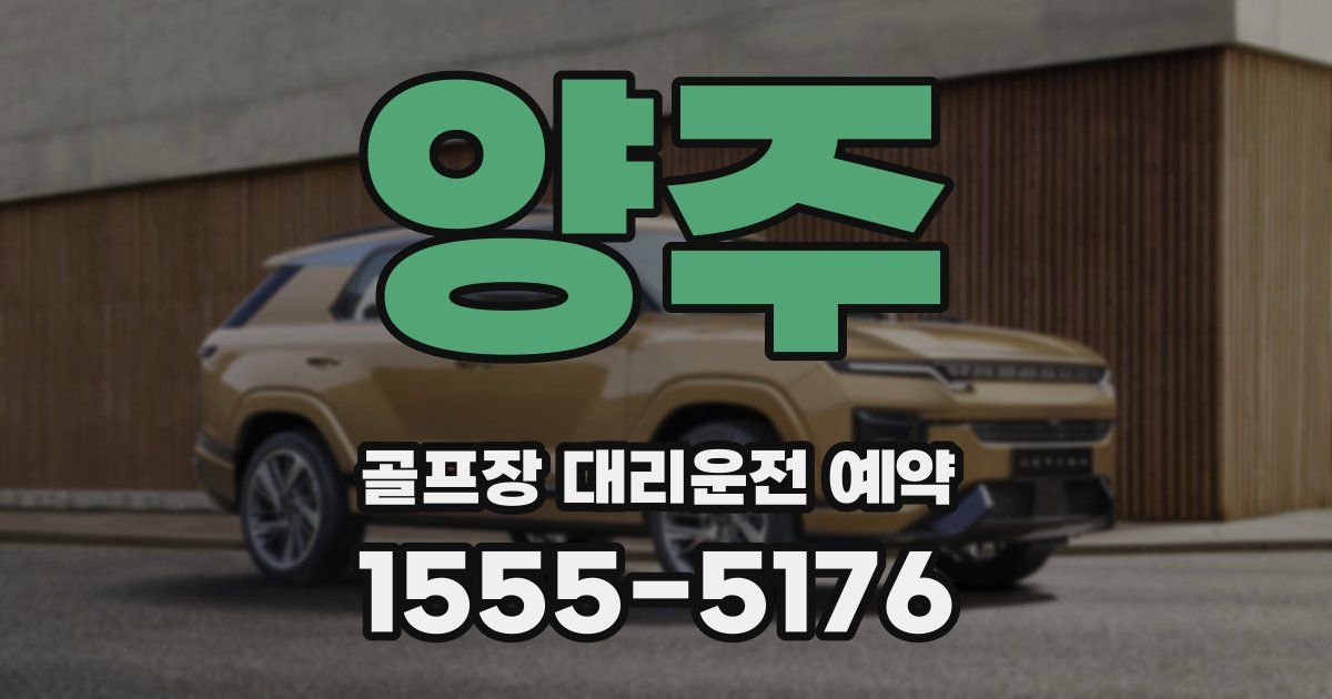 양주 골프장 대리운전 예약