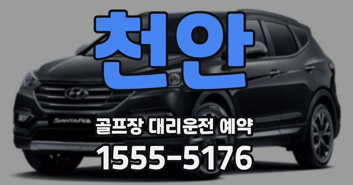 천안 골프장 대리운전 예약