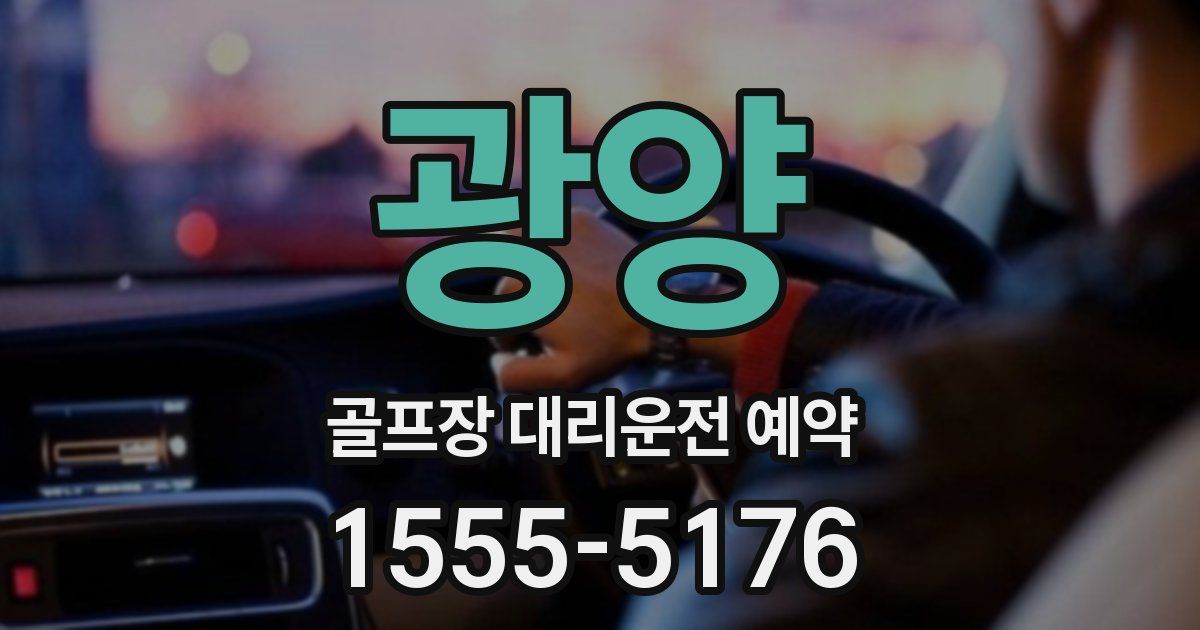 광양 골프장 대리운전 예약