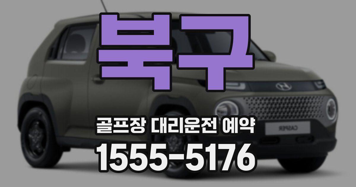 북구 골프장 대리운전 예약