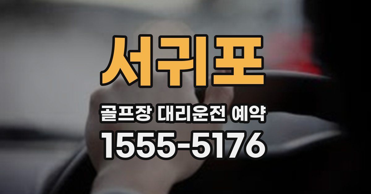 서귀포 골프장 대리운전 예약