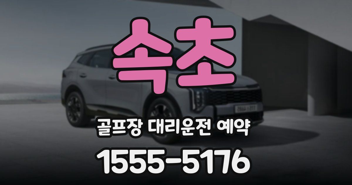 속초 골프장 대리운전 예약