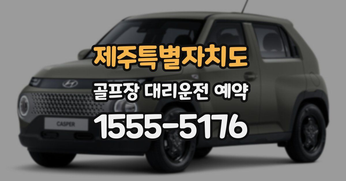 제주특별자치도 골프장 대리운전 예약
