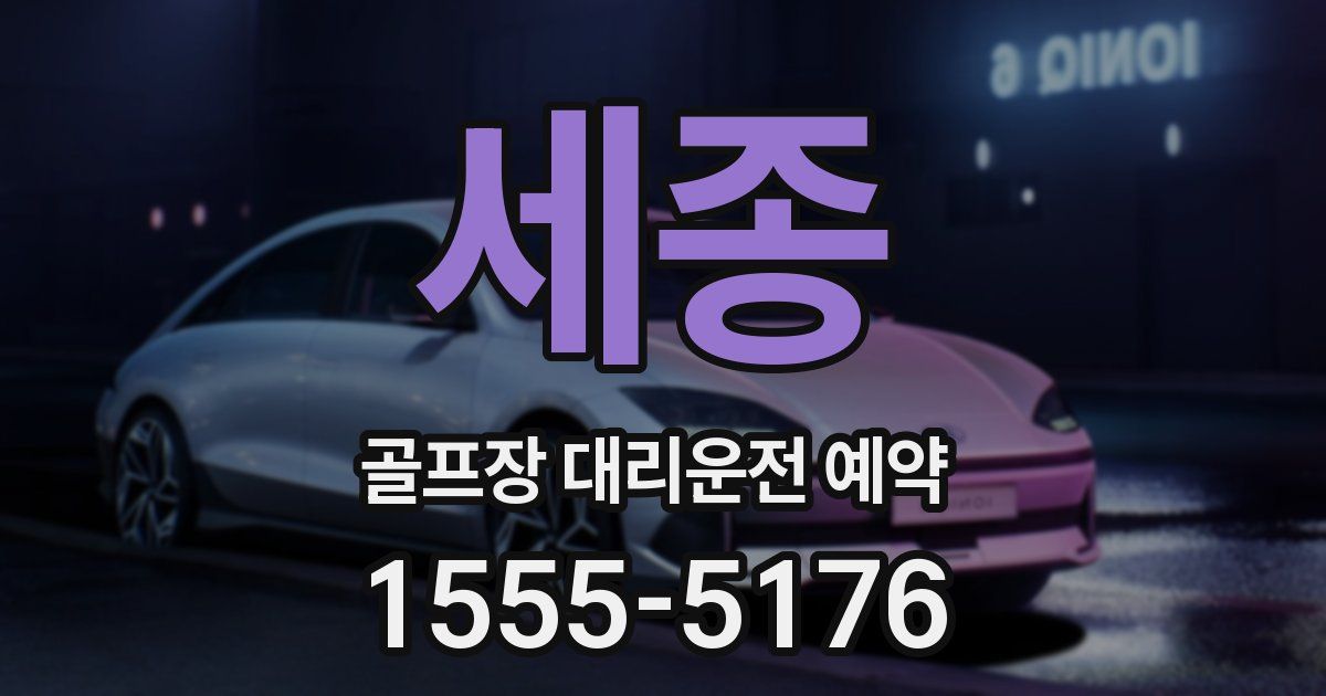 세종 골프장 대리운전 예약