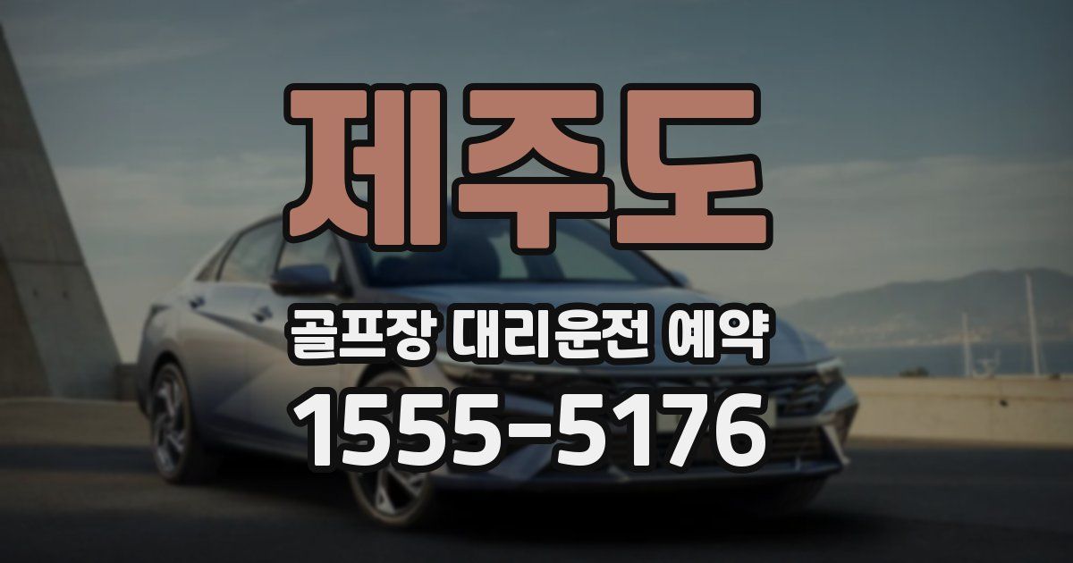 제주도 골프장 대리운전 예약