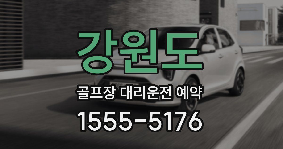 강원도 골프장 대리운전 예약