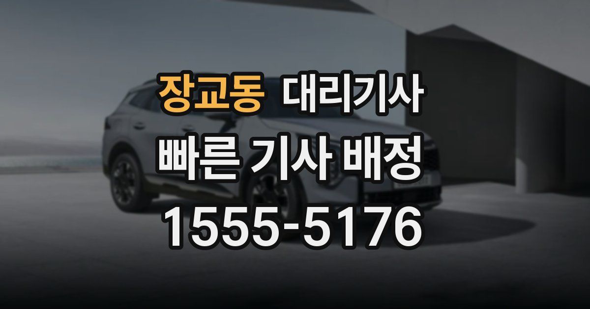 장교동 대리기사