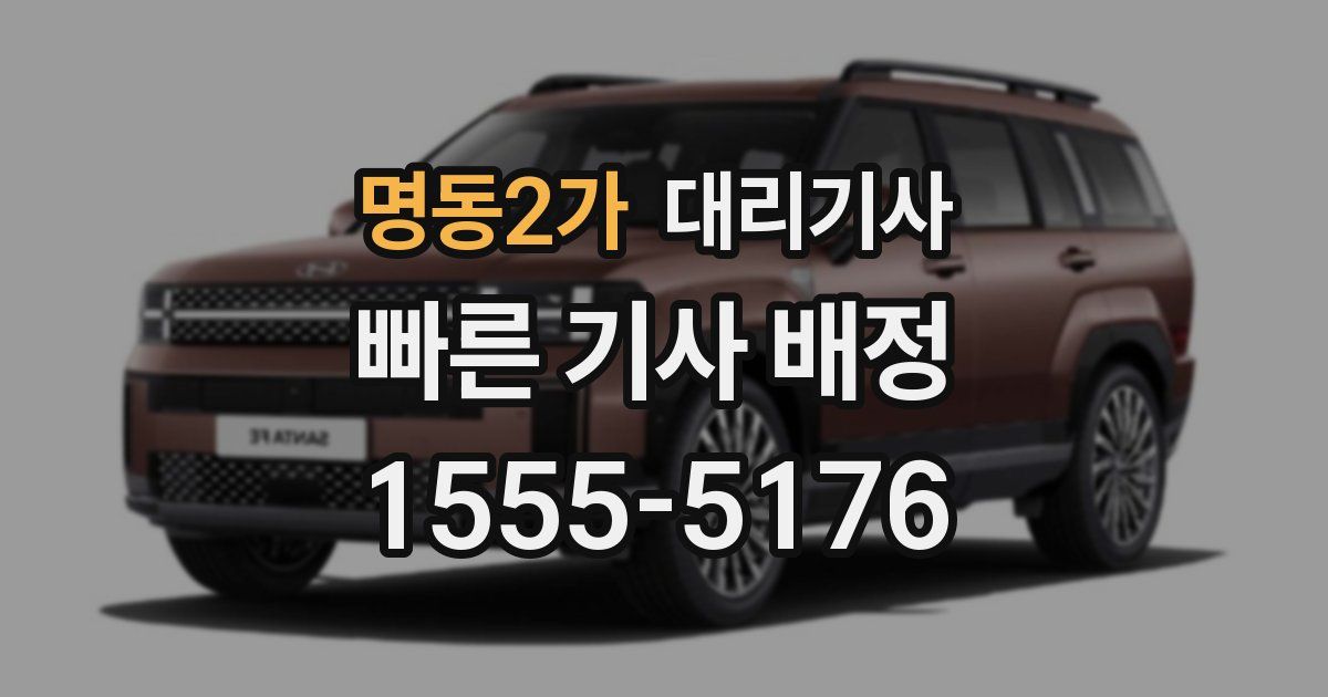 명동2가 대리기사