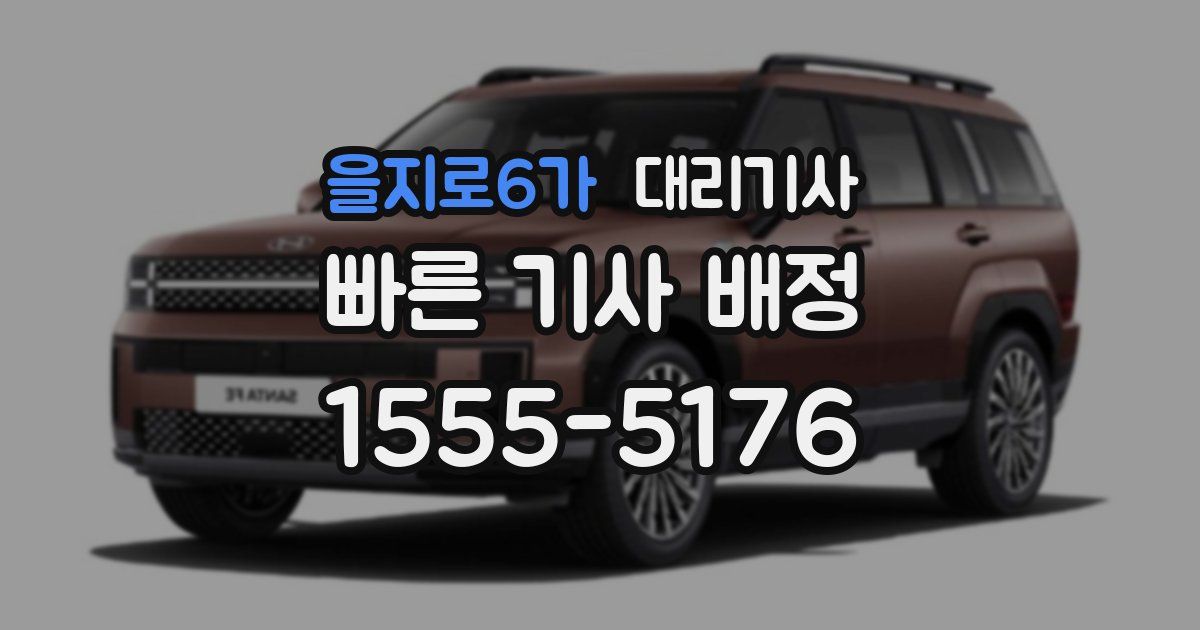 을지로6가 대리기사