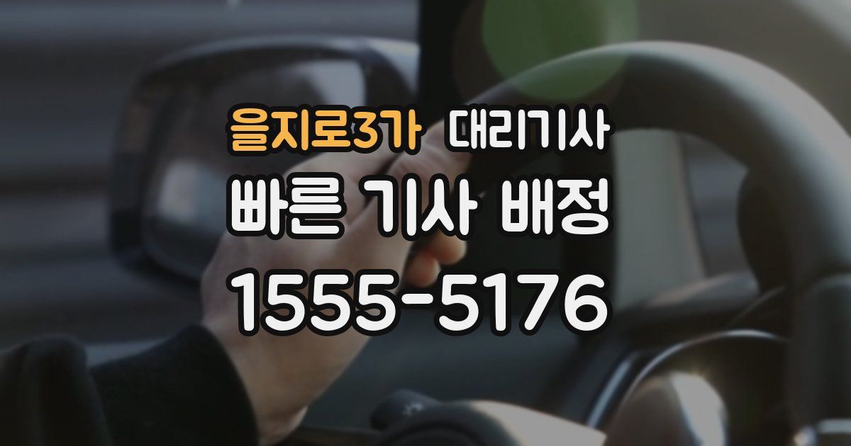 을지로3가 대리기사