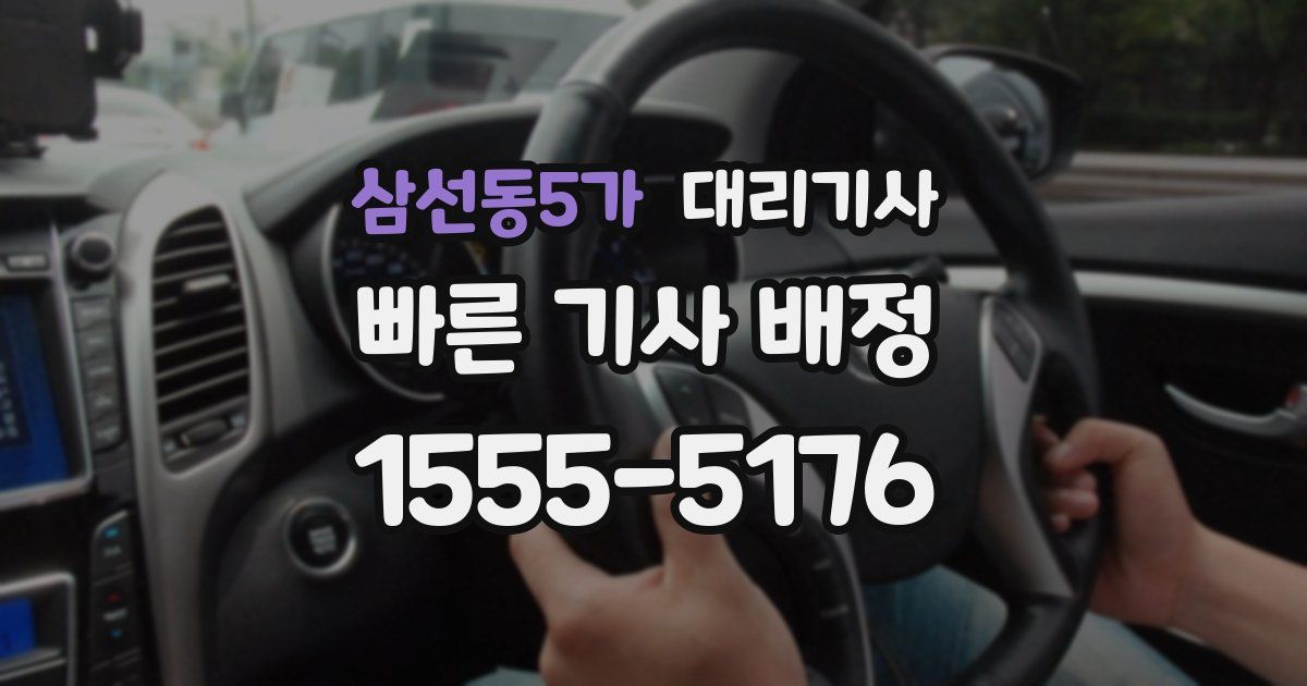 삼선동5가 대리기사