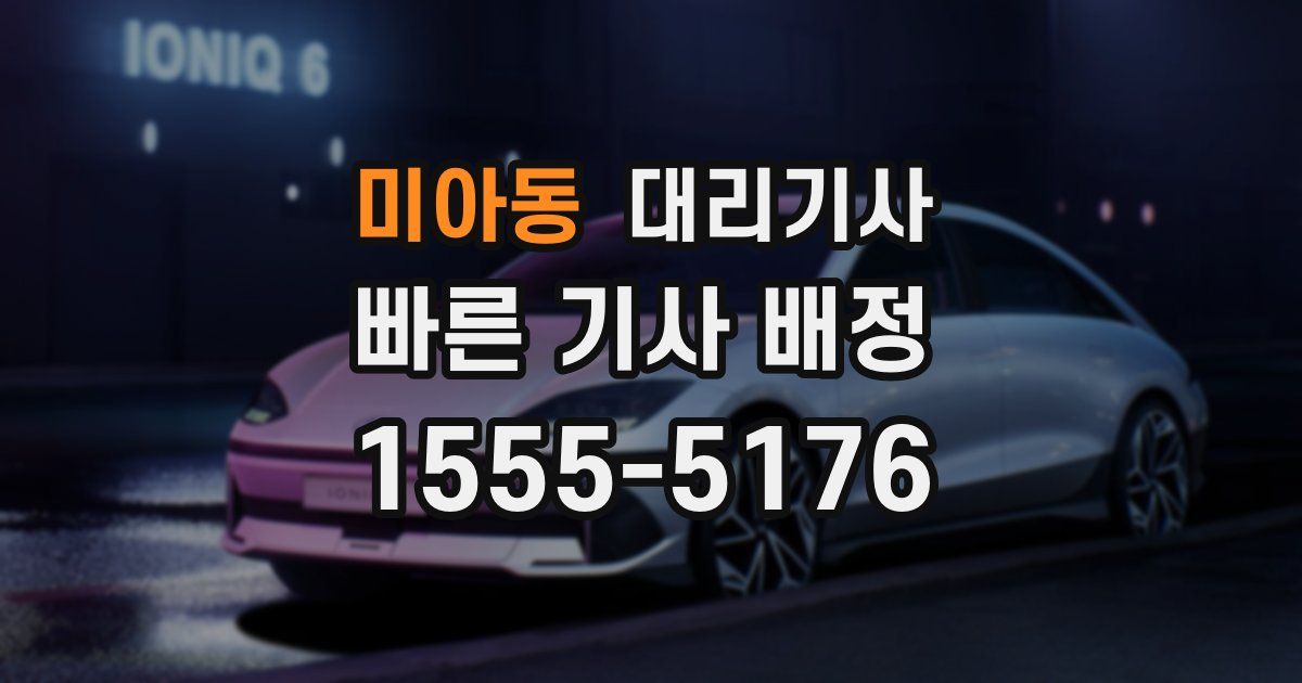 미아동 대리기사
