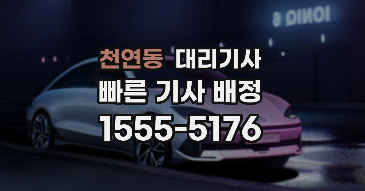 천연동 대리기사