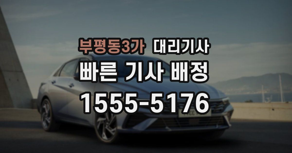 부평동3가 대리기사