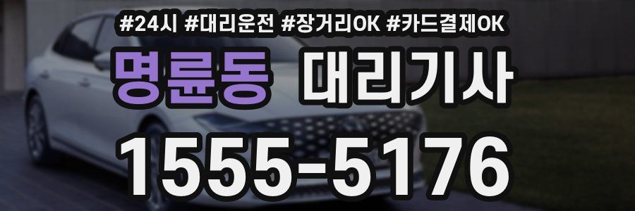 명륜동 대리기사