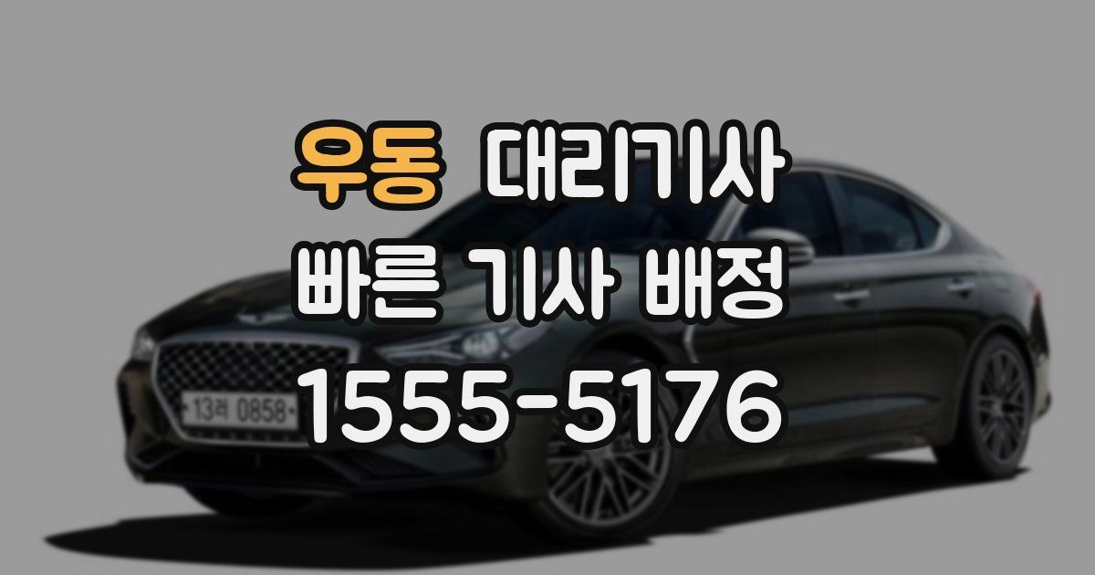 우동 대리기사