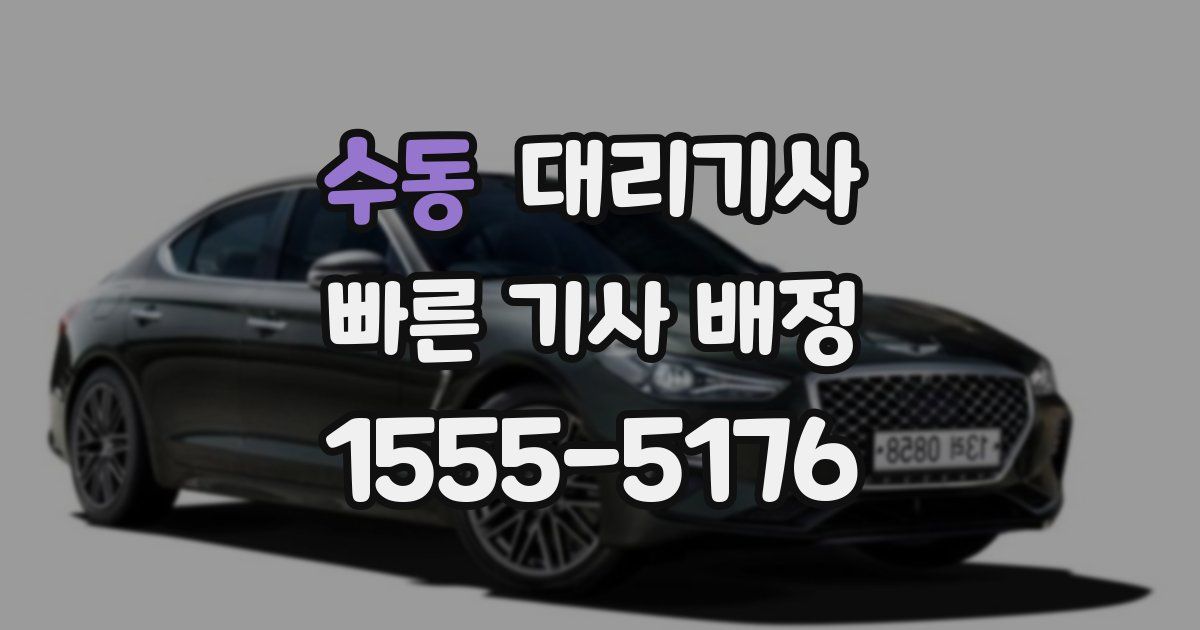수동 대리기사
