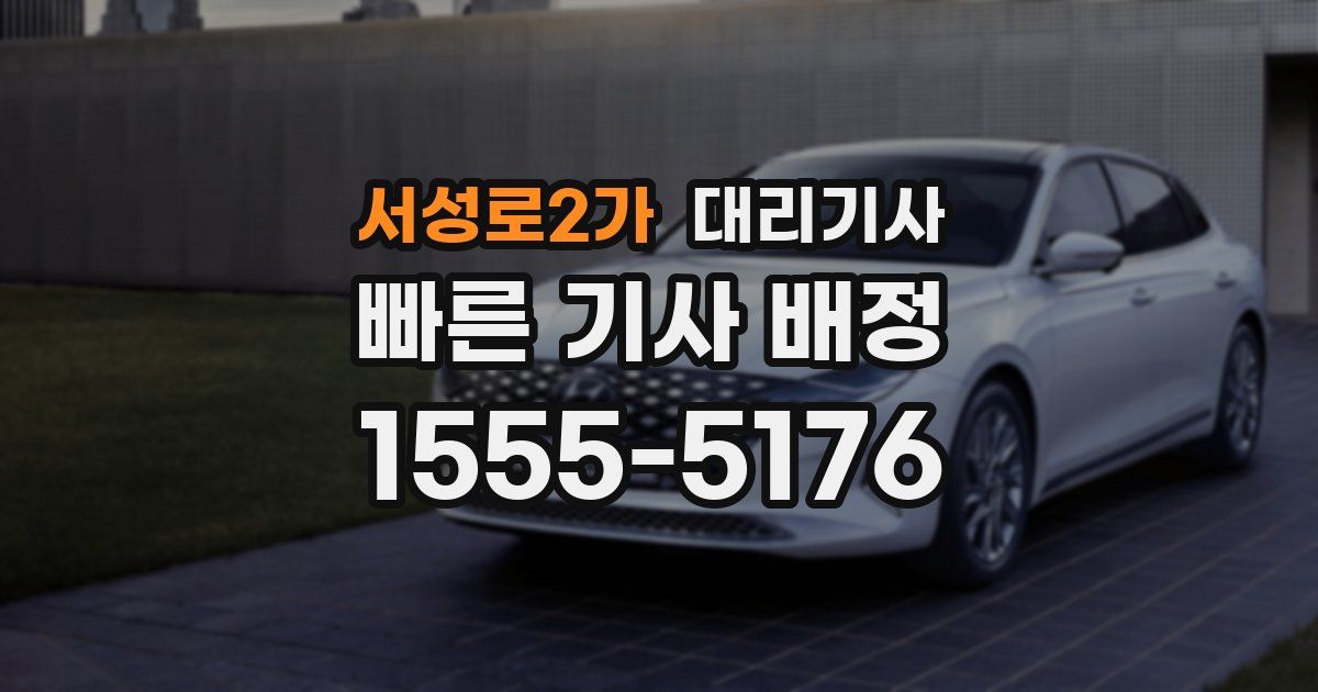 서성로2가 대리기사