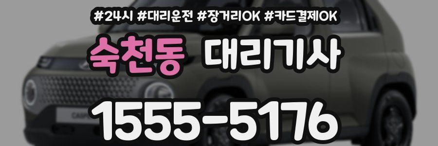 숙천동 대리기사