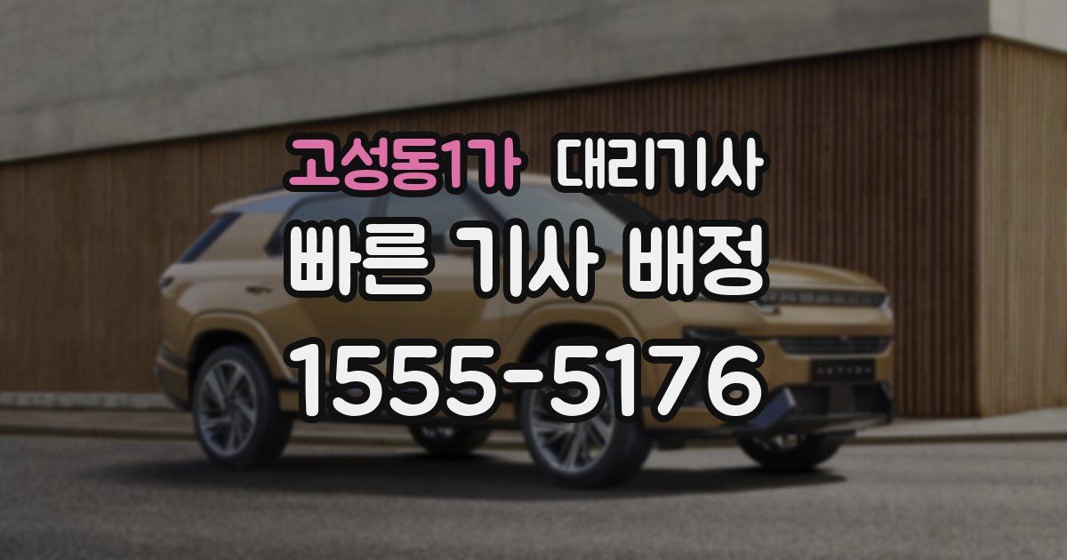 고성동1가 대리기사